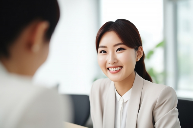笑顔のビジネスウーマン